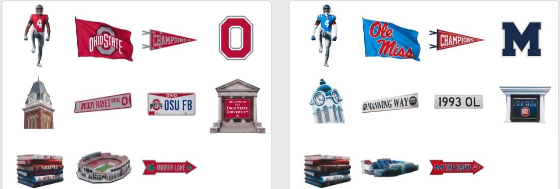 Element kits · Ohio State and Ole Miss