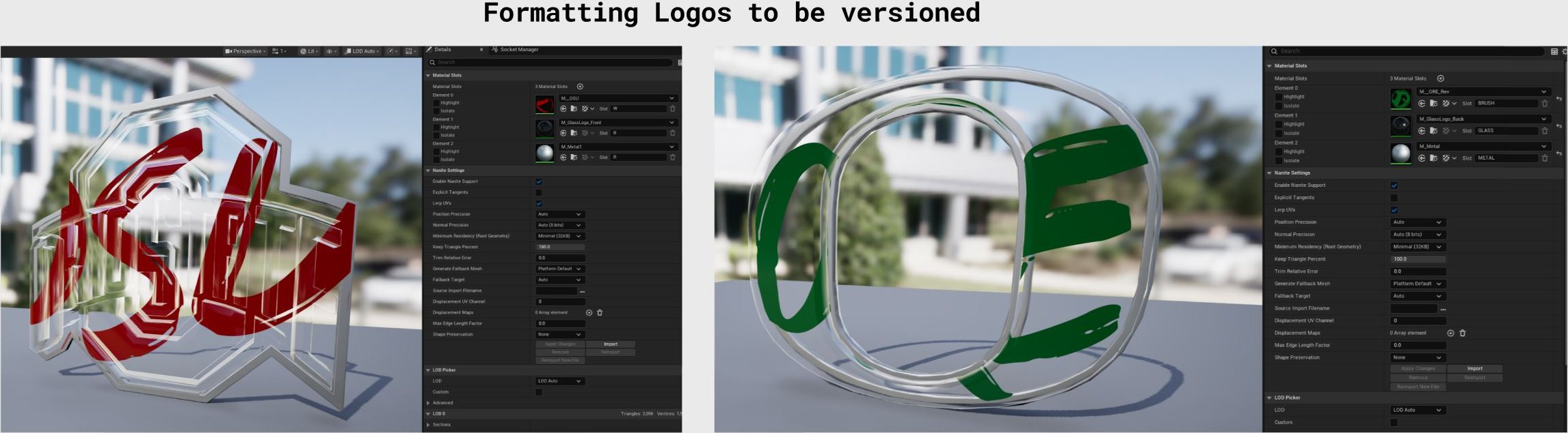 Logo setup for versioning