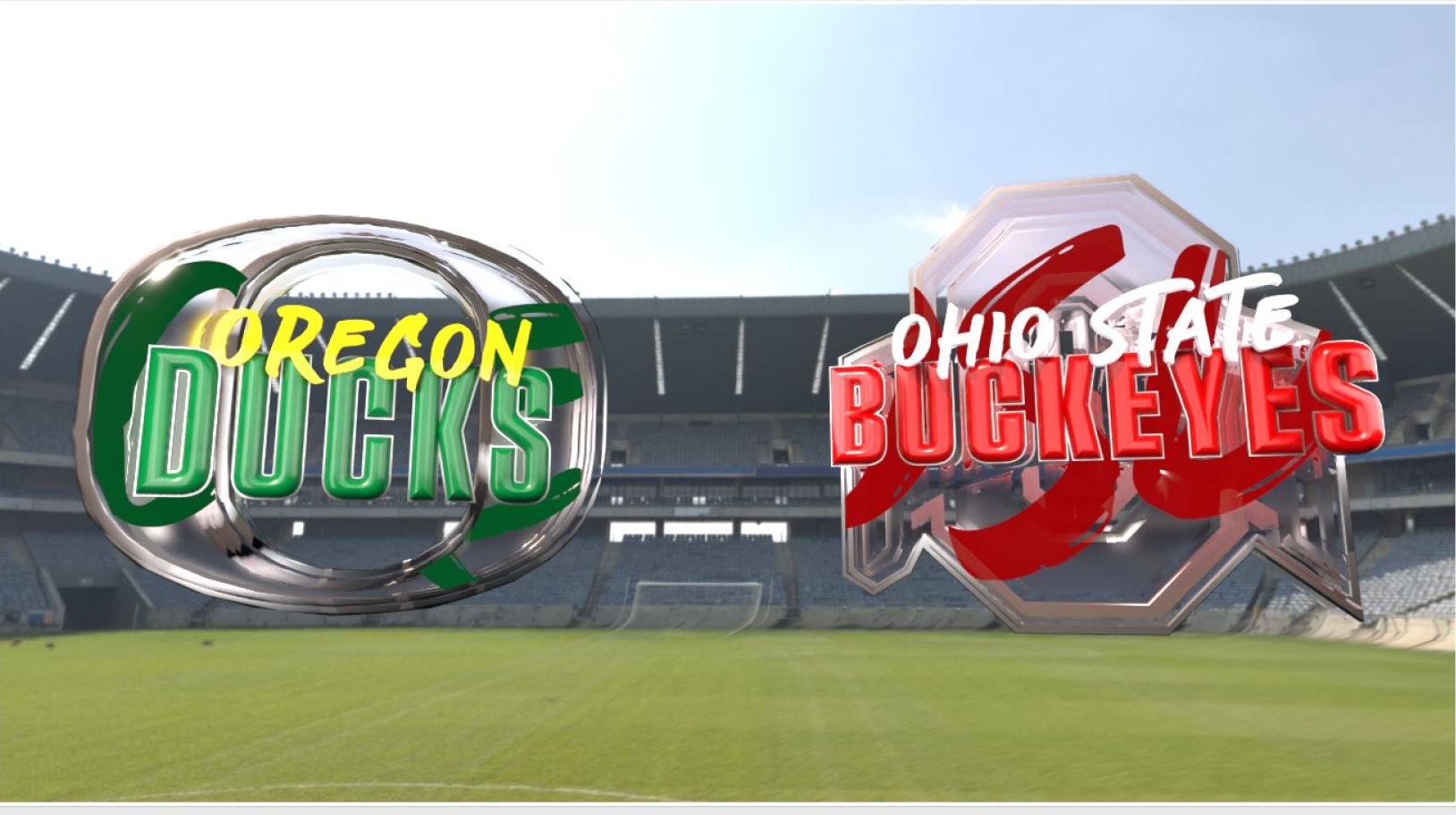 Glass and brush logos · Oregon × Ohio State