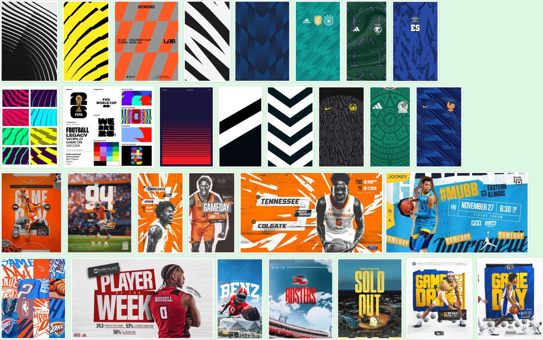 Pattern and poster references